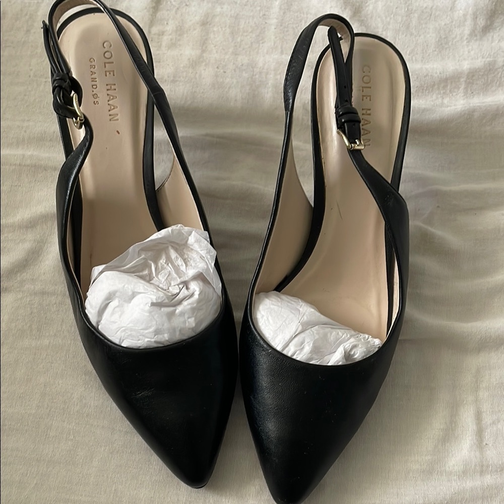 Cole Haan Women's Black Slingback Heels